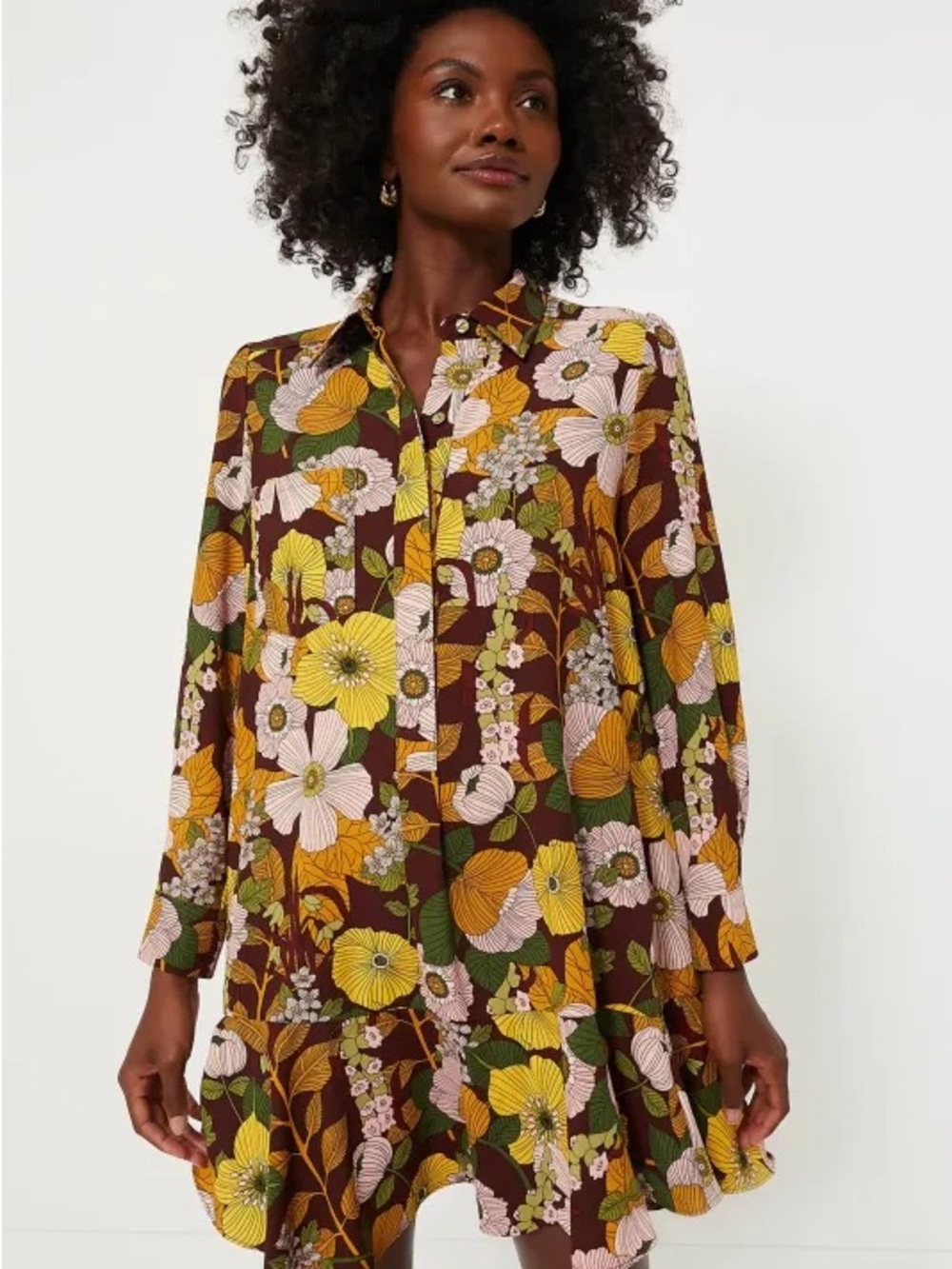 Tuckernuck floral shirt dress size xs